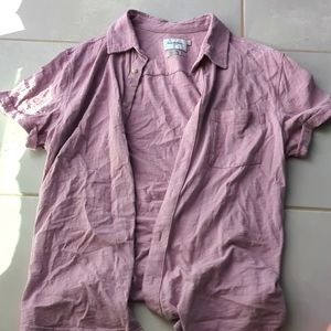 Goodfellow & CO jersey knit button down purple